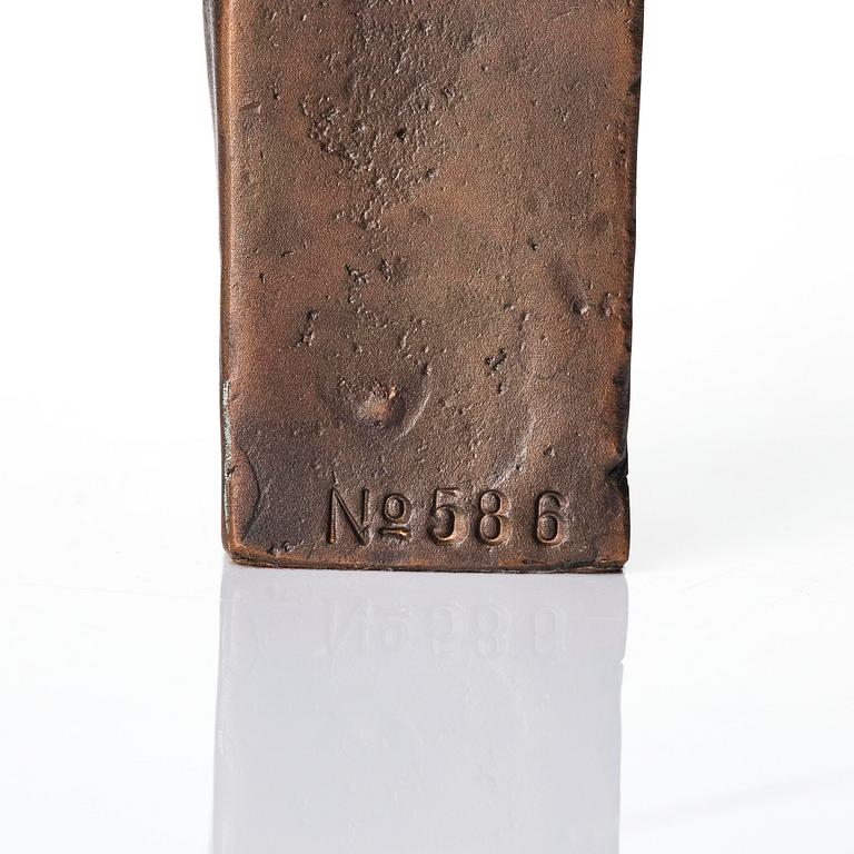 Lisa Larson, Skulptur ”Tänkaren", patinerad brons, Galleri Scandia, efter 1978, ed. 586/999.