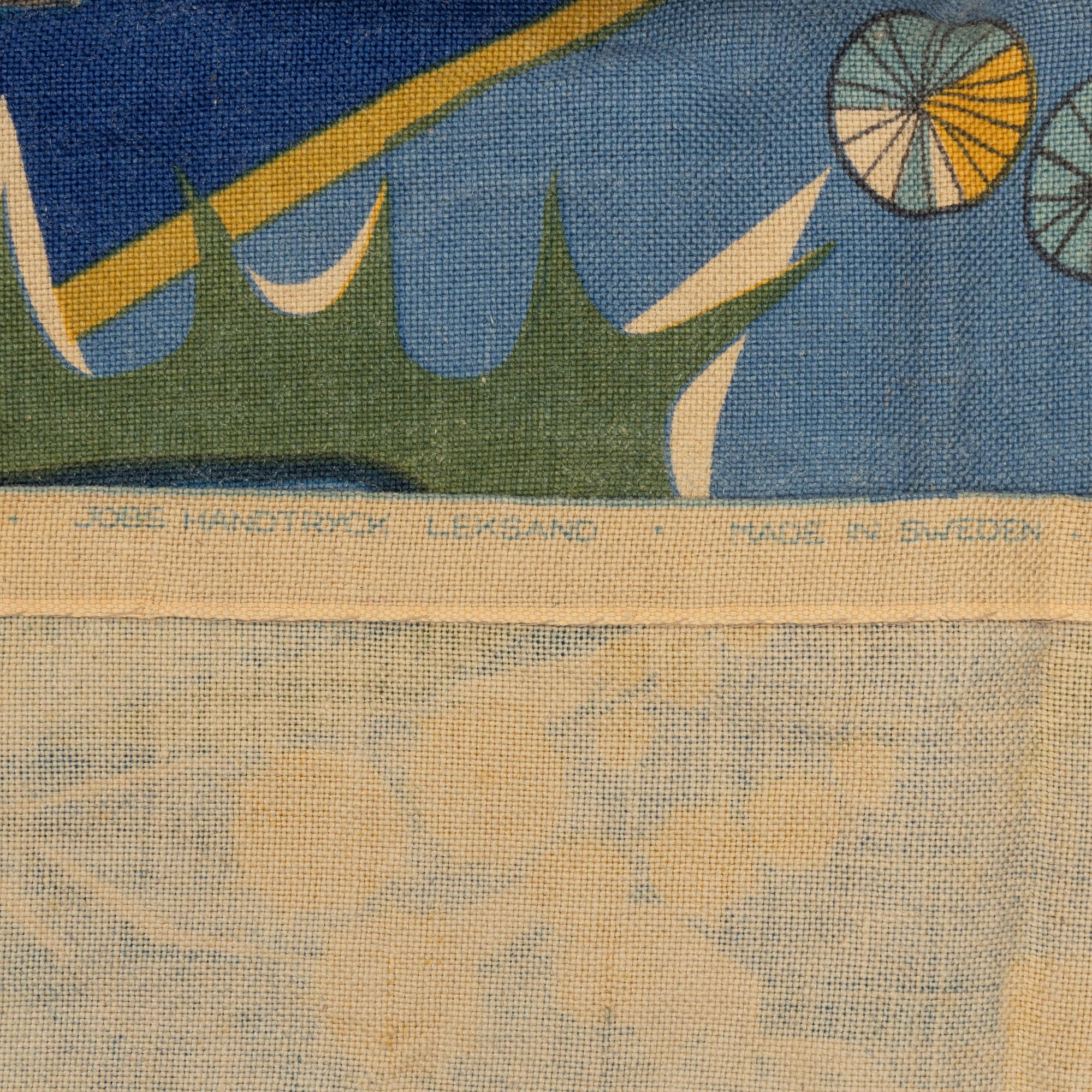 Dagmar Lodén, a pair of "tistlar" curtains, Jobs Handtryck, Sweden.