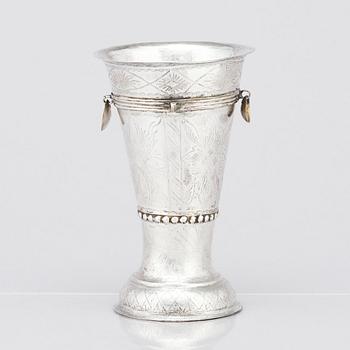 Skrammelbägare, silver, Norge oidentifierad mästare HM, Bergen 1822.