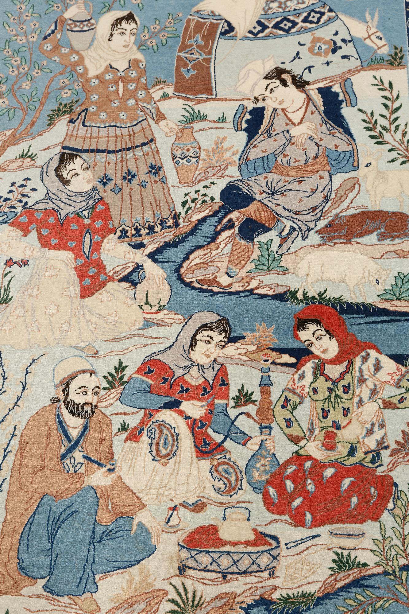 An Isfahan rug, old, 160 x 104 cm.