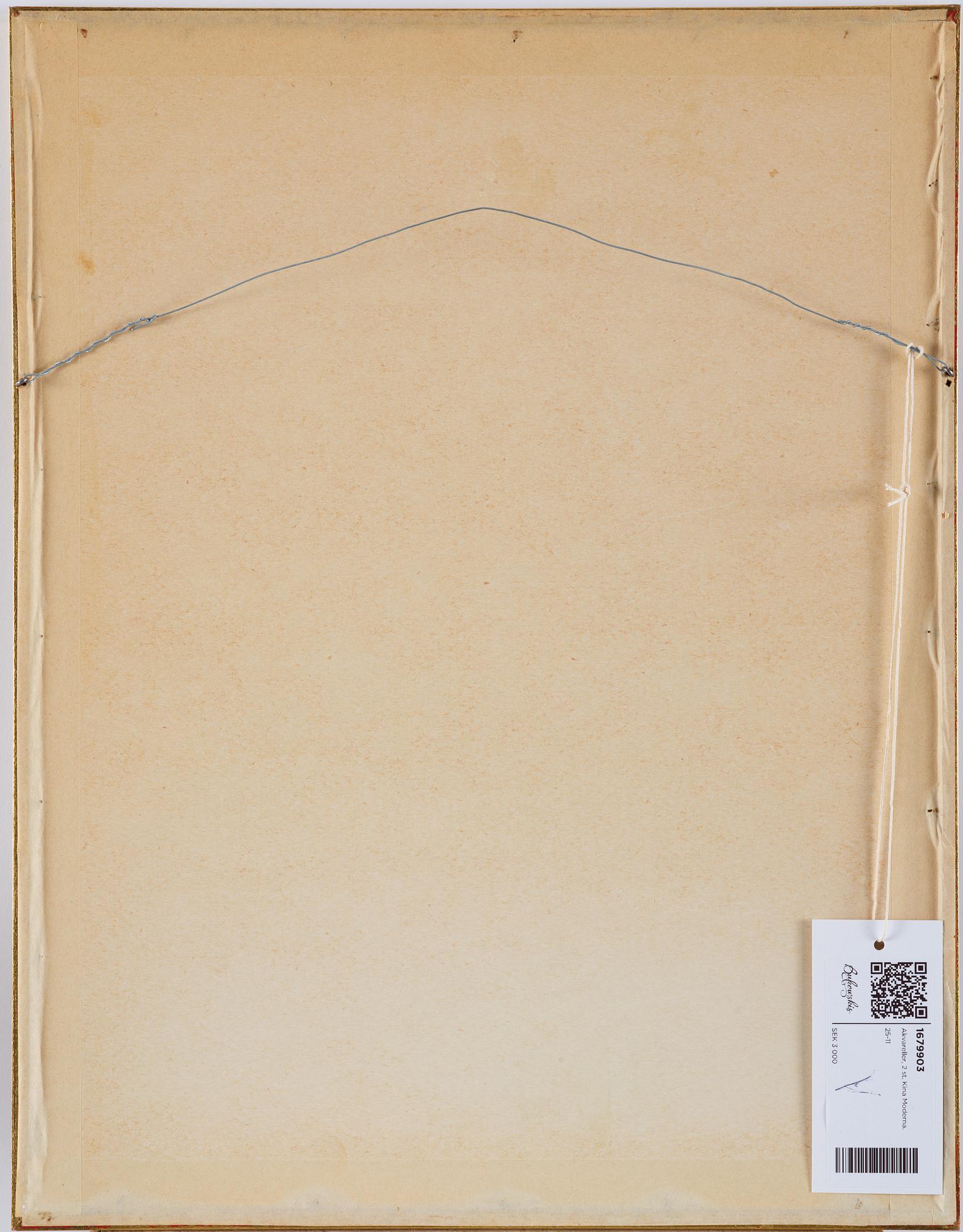 Unidentified artist, two watercolour paintings, 20th century.