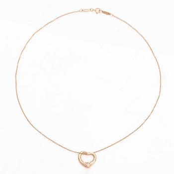 Tiffany & Co, Elsa Peretti, an 18K rose gold 'Open Heart' necklace.