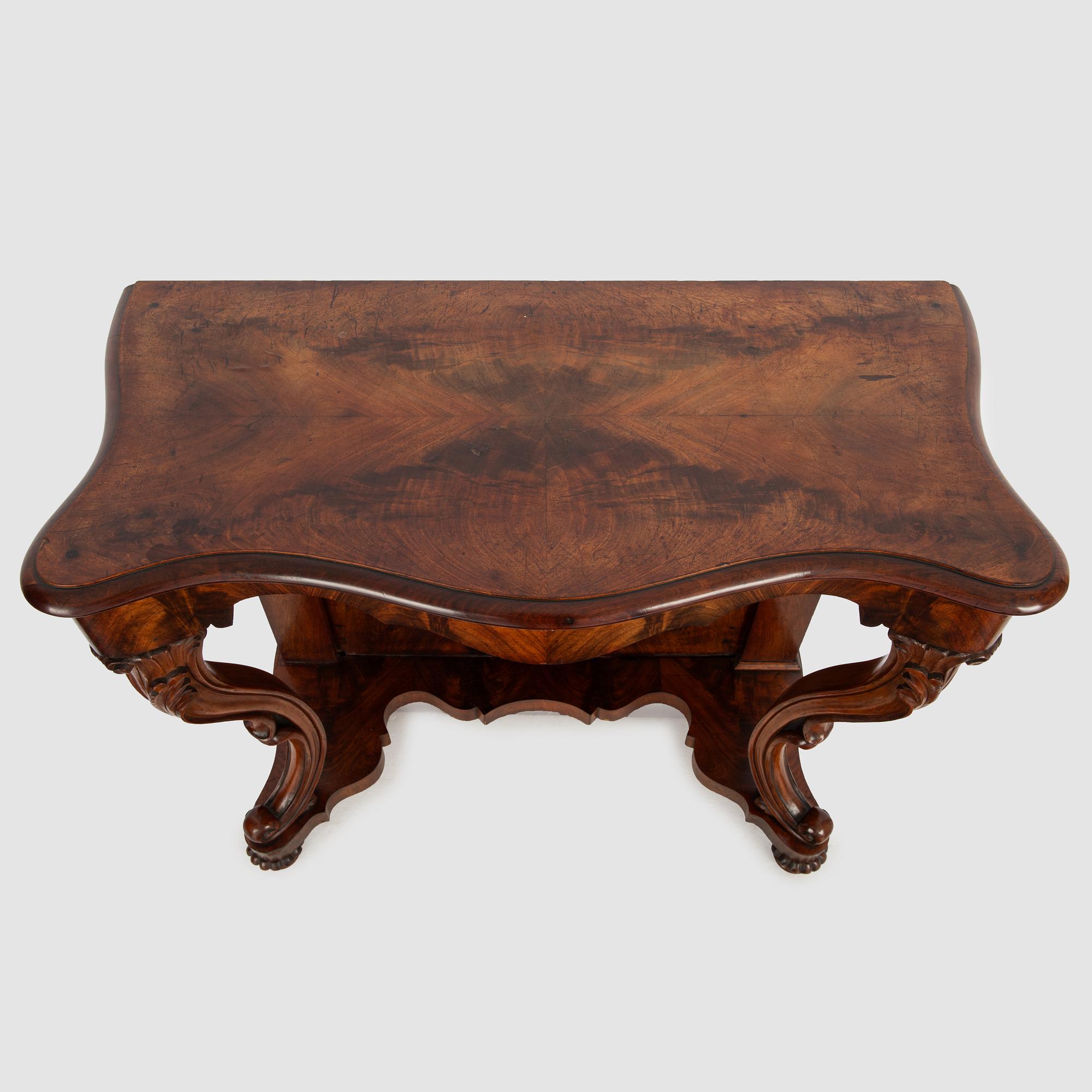 Spegel med konsolbord, rokokostil, 1800-talets andra hälft.