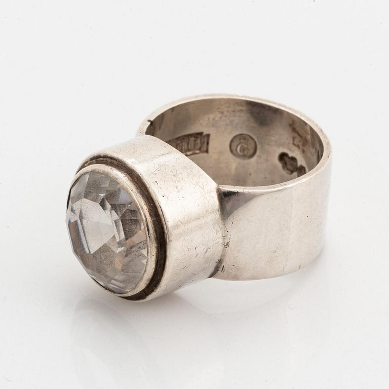 Anders Högberg, ring silver and rock crystal.