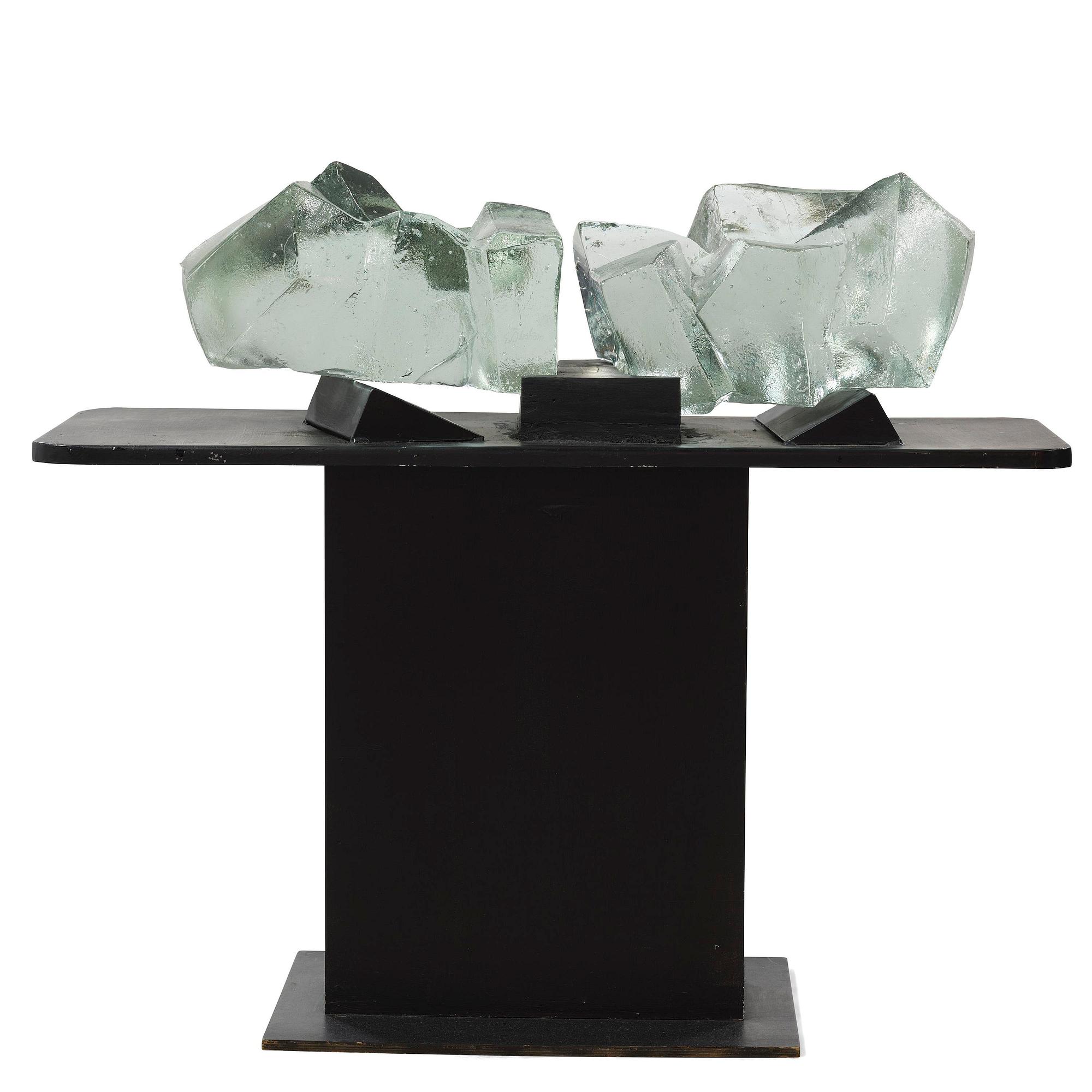 Edvin Öhrström, a cast glass sculpture, Lindshammar Glassworks.