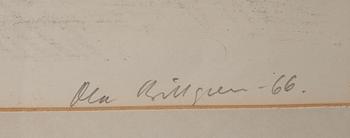 OLA BILLGREN, litografi, signerad, daterad -66 samt numrerad 108/450.