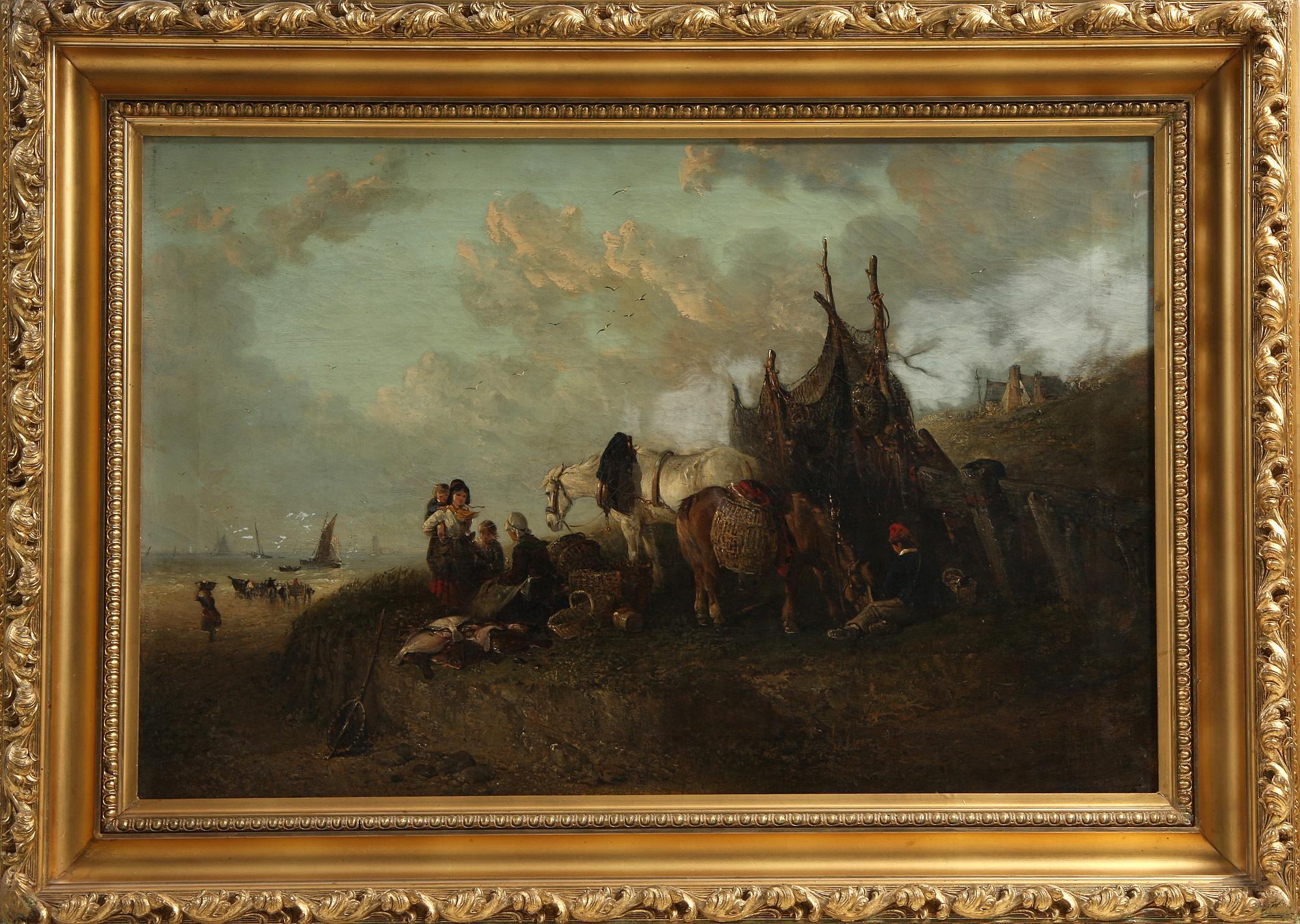 OKÄND KONSTNÄR, olja på duk, 1800-tal.