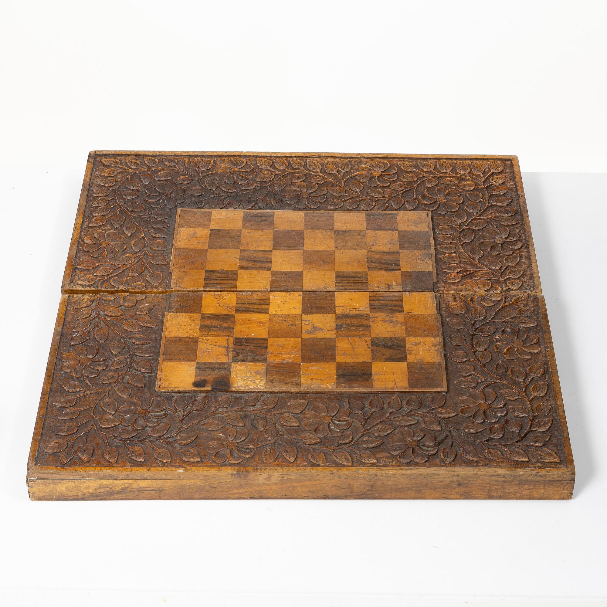 Backgammon/checkers board, Iran, circa 1900.