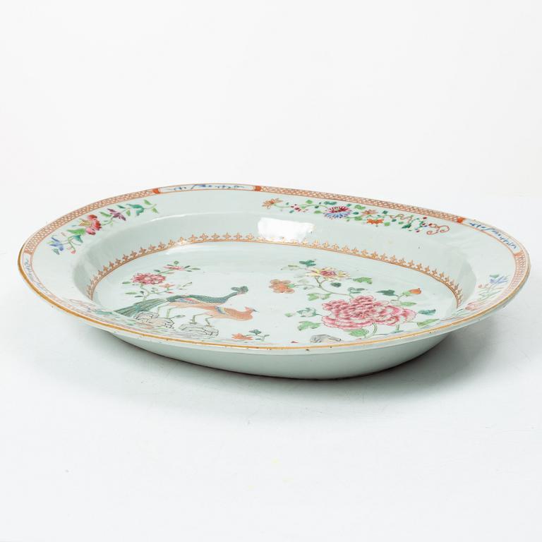 Djupt stekfat, kompaniporslin, Kina, Qingdynastin, Qianlong (1736-95).