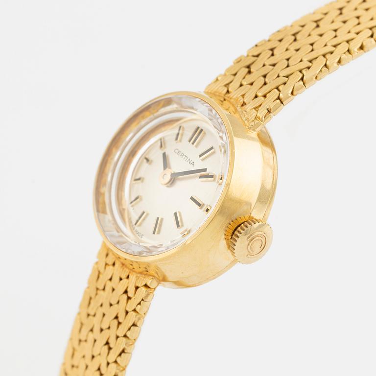 Certina, 18K guld, armbandsur, 17 mm.