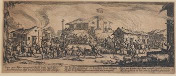 JACQUES CALLOT, the complete set of 18 etchings, 1633, second and third state mixed in the set.
