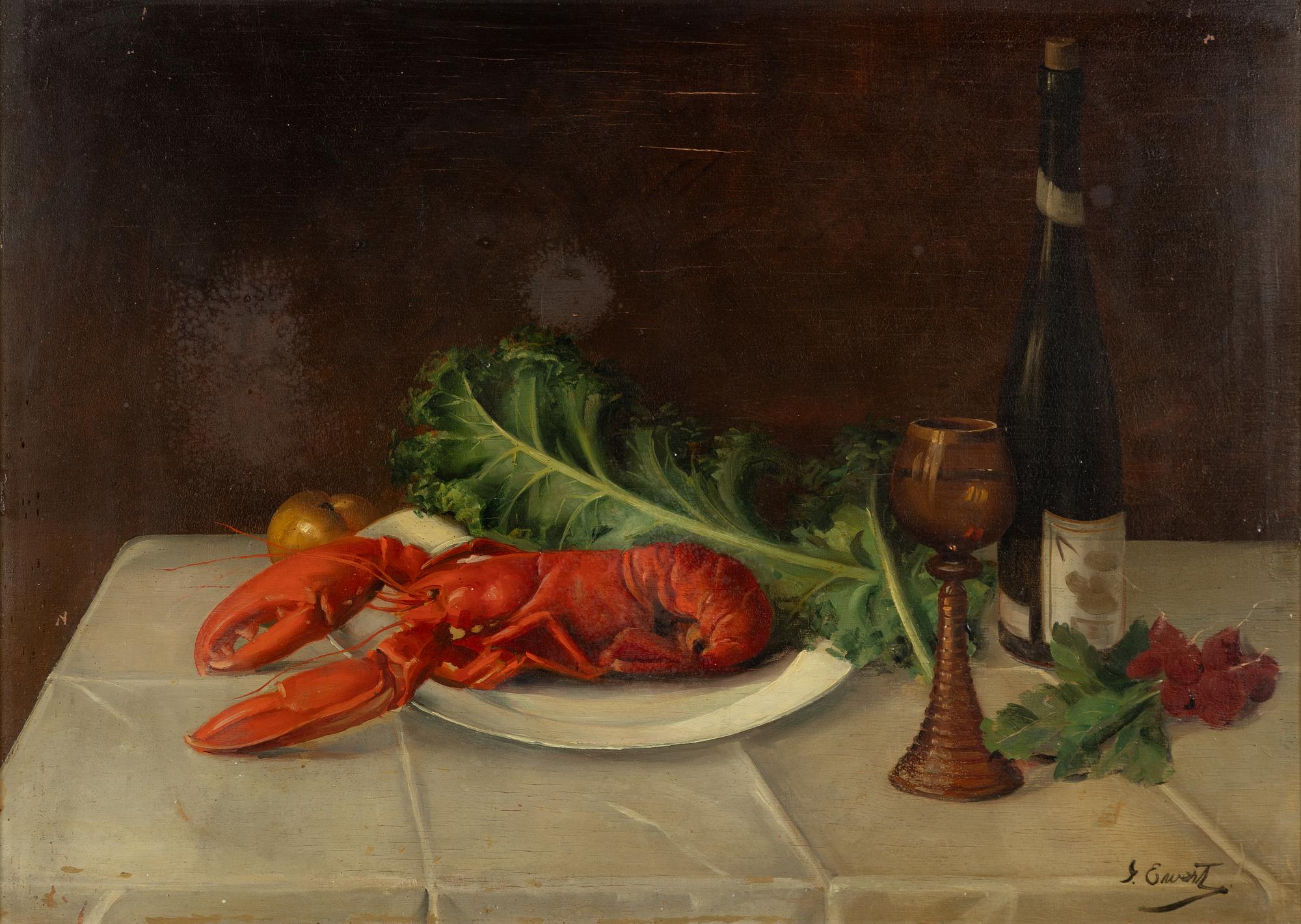G Ewert, Still Life with Lobster.