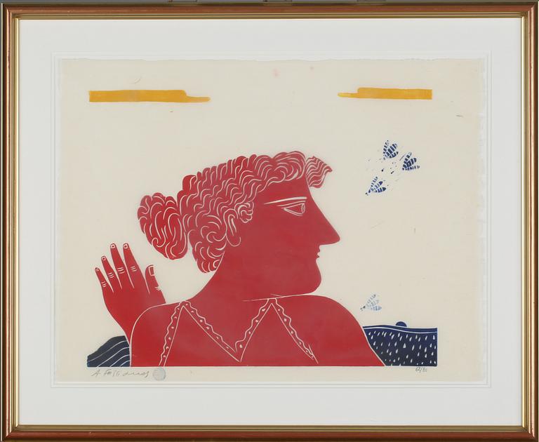 ALEXANDRE FASSIANOS, färglitografim, signerad och numrerad 62/80.