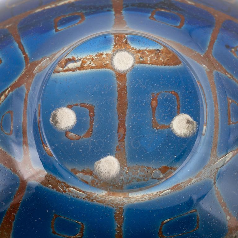 Sven Palmqvist, a 'Ravenna' glass bowl, Orrefors, Sweden 1967.