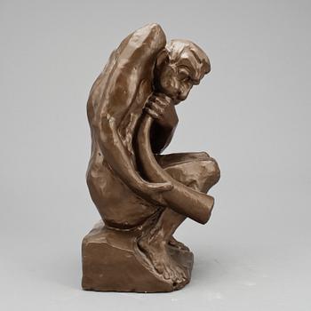 SVEN BOBERG, skulptur, bemålat gips, signerad.