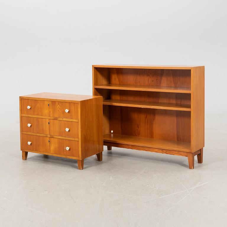 Bookcase and chest of drawers 1940s.