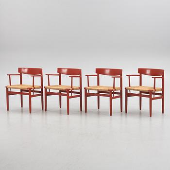 Børge Mogensen, a set of four 'Öresund' chairs, Karl Andersson & Söner, second half of the 20th Century.