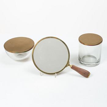Josef Frank, a hand mirror 'H 2156'and two jars, Svenskt Tenn.