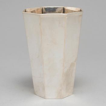 A silver vase by Vera Ferngren for CG Hallberg Stockholm 1961.