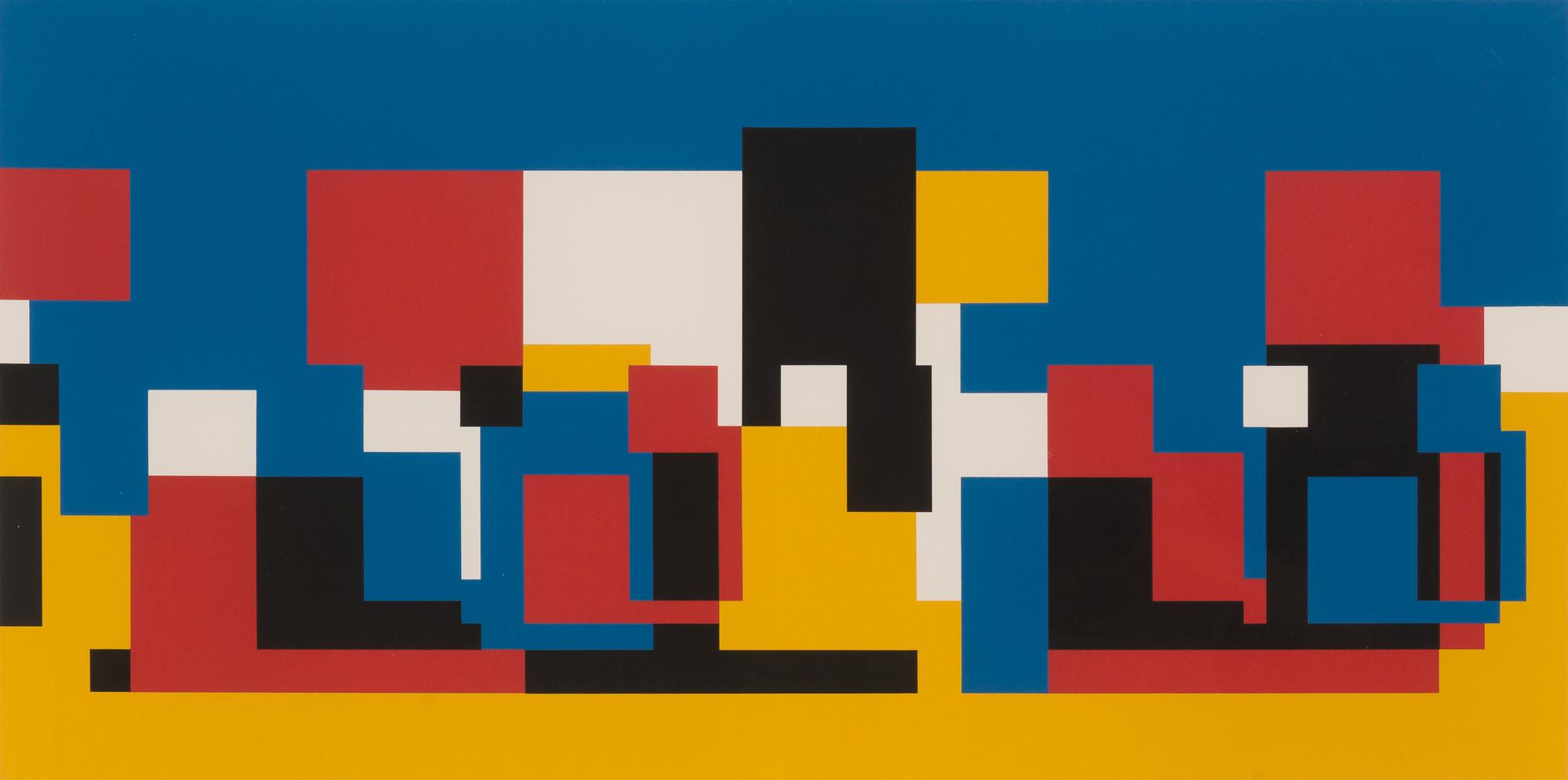 Pekka Ryynänen, serigrafia, signeerattu ja päivätty 1986-90, merkitty E. A. 10/13.