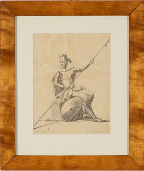 Nils Georgii, Soldat i antik rustning.