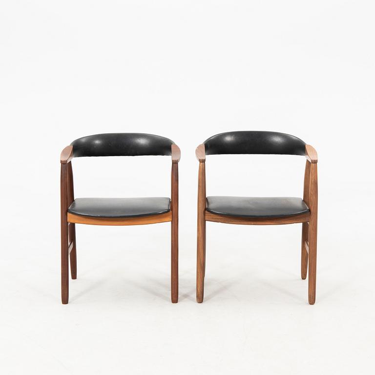 Armchairs, a pair, Denmark, mid-20th century.
