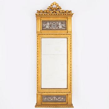 A late gustavian style mirror, first half of the 20th century.