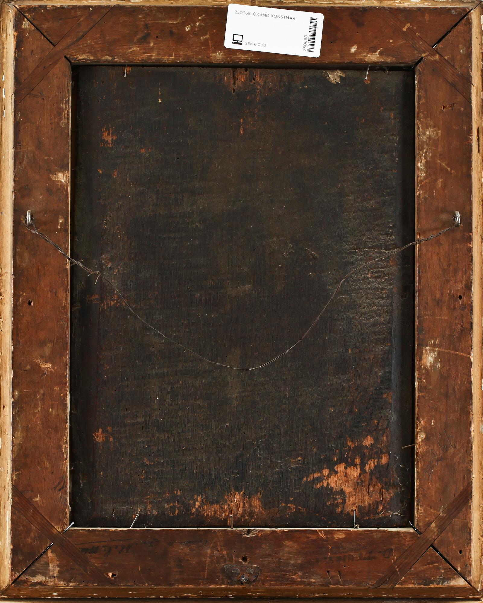 OKÄND KONSTNÄR, 1700/1800-tal. Olja på pannå.