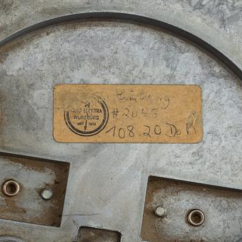 A glass ceiling light, Glashütte Limburg, Germany.