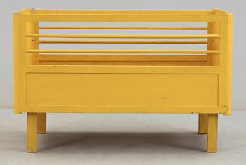 A lacquered plywood baby cot, attributed to Aino Aalto, probably 1940's.