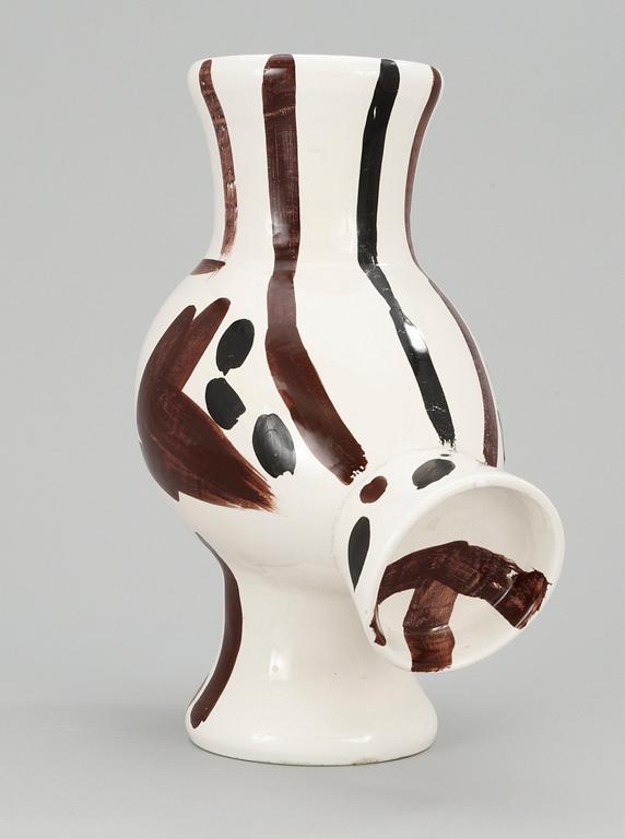 A Pablo Picasso faience pitcher "Chouette aux taches", Madoura Vallauris, 1951.