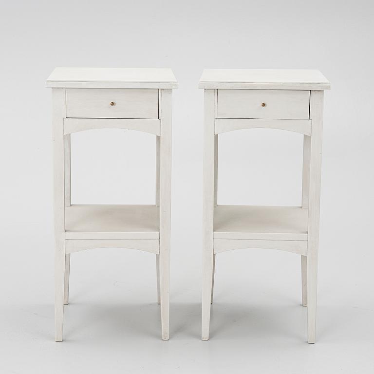 Bedside tables, a pair, 20th century.