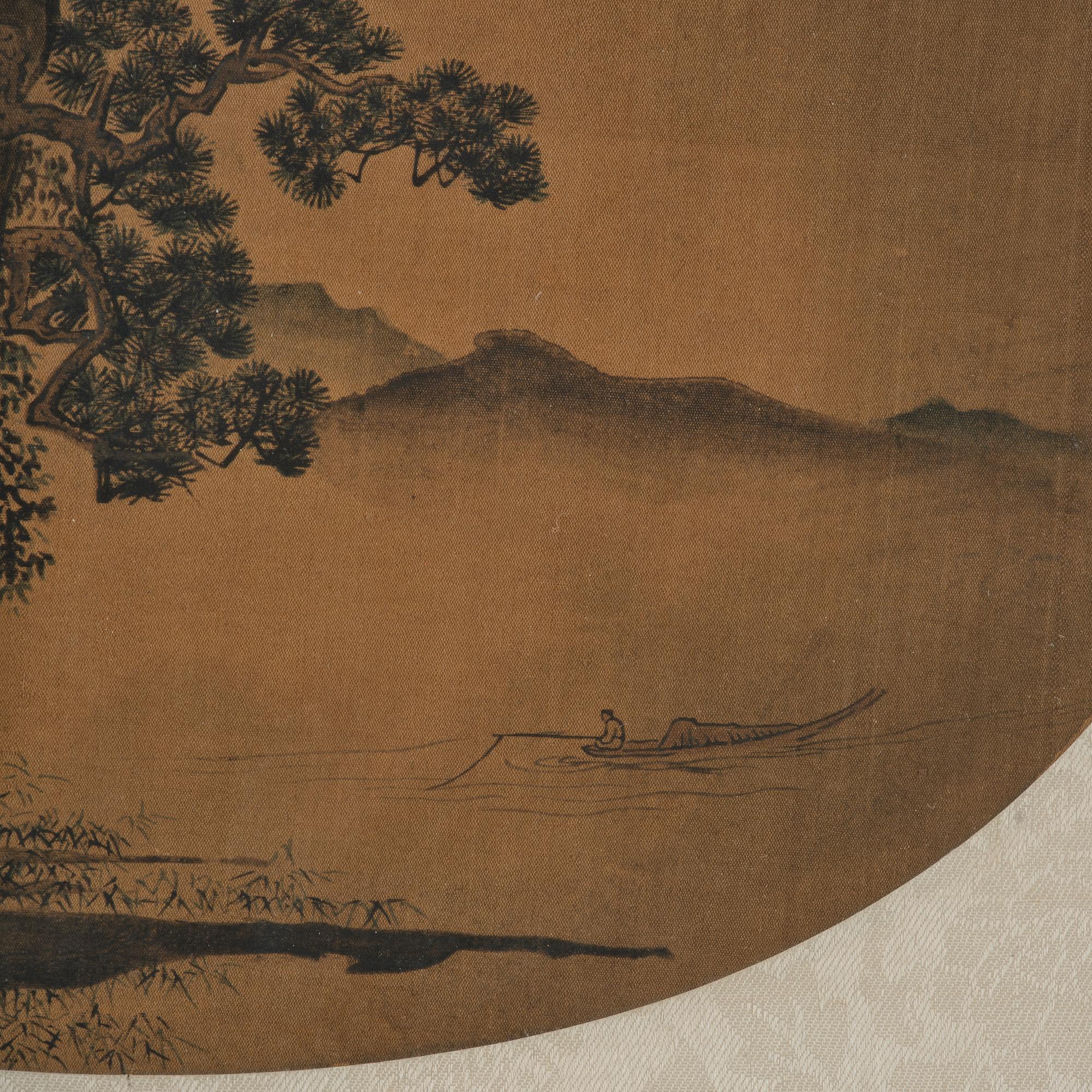 Oidentifierad konstnär, fyra landskap, sen Qingdynasti/ 1900-tal.