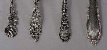 PARTI SILVER, 40 delar, silver. 1800-1900-tal.