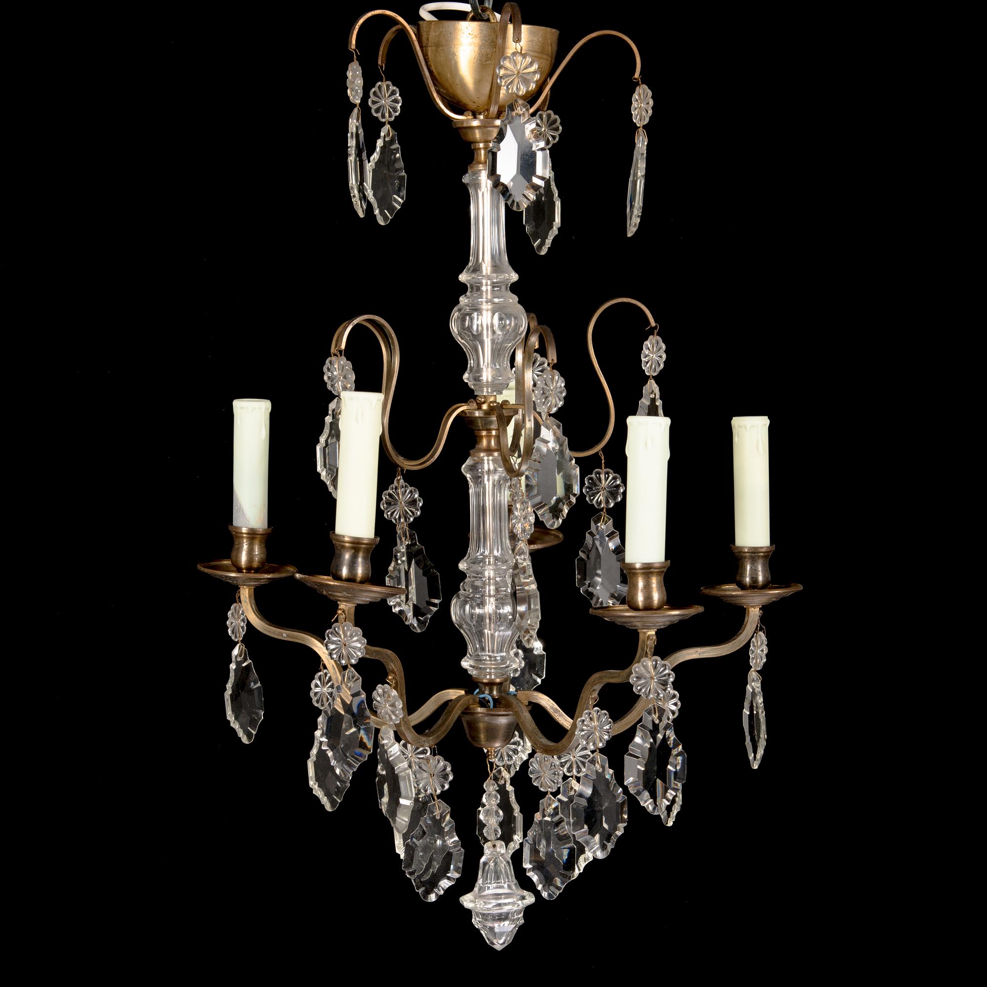 Paavo Tynell, a mid-20th century '1467/5' chandelier for Taito.