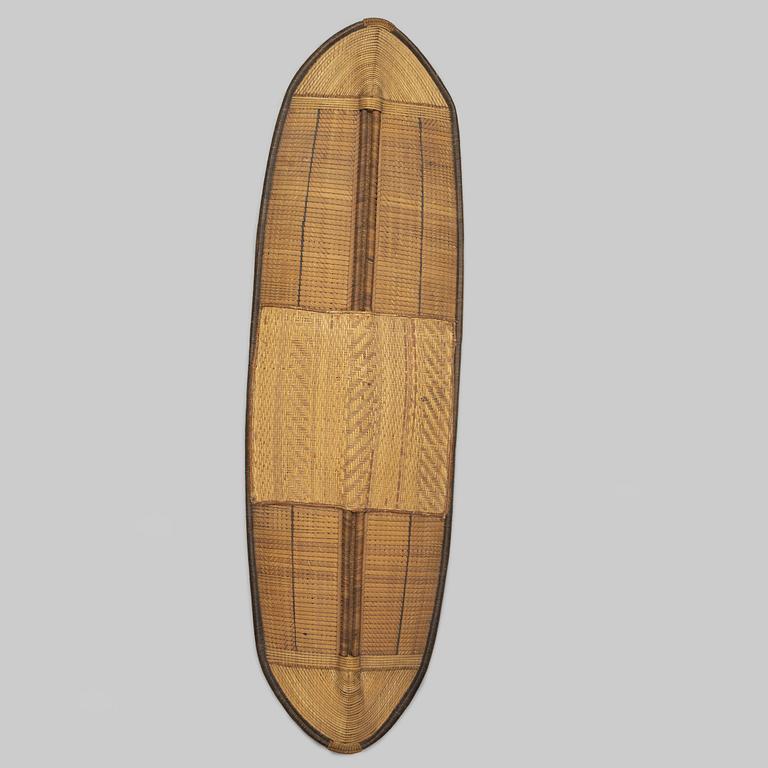 A rattan shield, Mongo-Ngandu, DRC, early 20th Century.