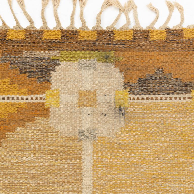 Ingegerd Silow, a flat weave rug, signed IS, c. 200 x 138 cm.