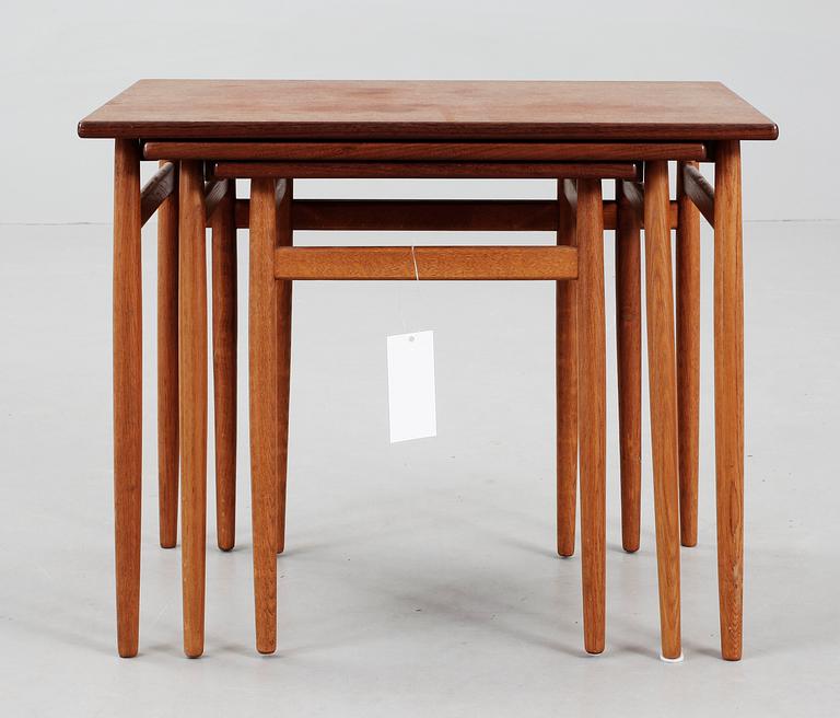 SATSBORD, 3 delar, teak, AB Seffle Möbelfabrik, 1950-60-tal.