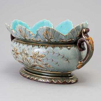 A MAJOLICA JARDINIERE, Rörstrand, ca 1900.