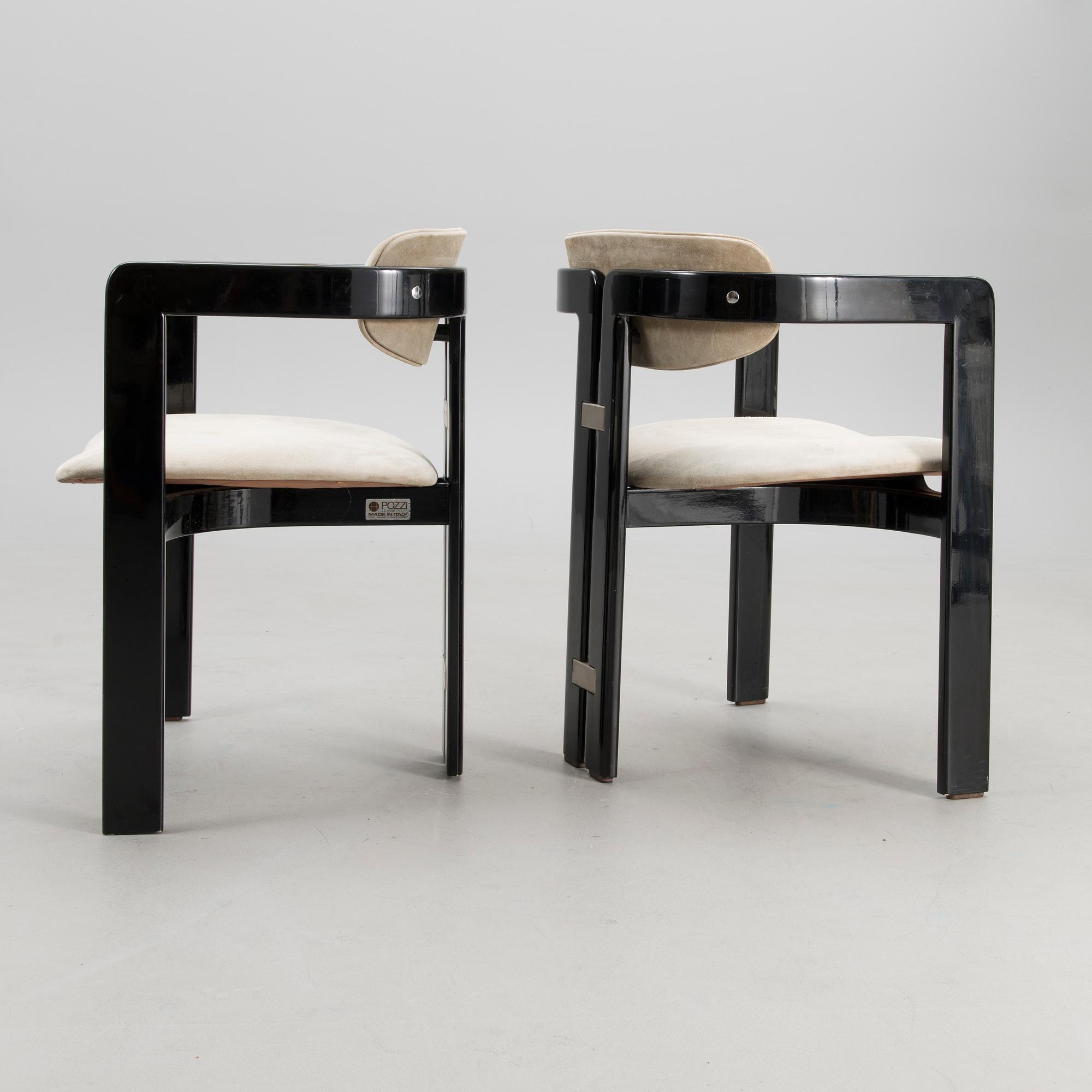 A set of four 'Pamplona' dining chairs by Augusto Savini for Pozzi, Italy.