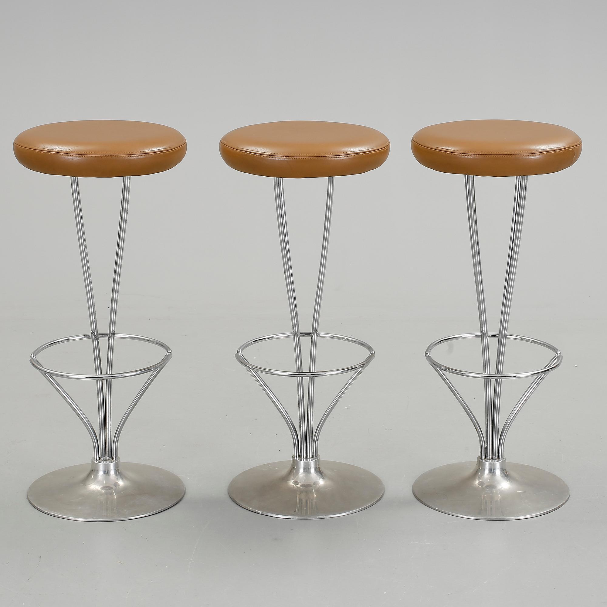 BARSTOLAR, 3 st, Piet Hein för Fritz Hansen, Danmark, 1987.