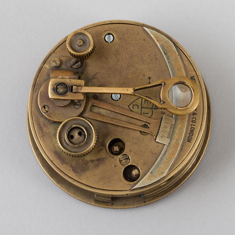 A pocket sextant by Henry Barrow & Co London, circa 1900.