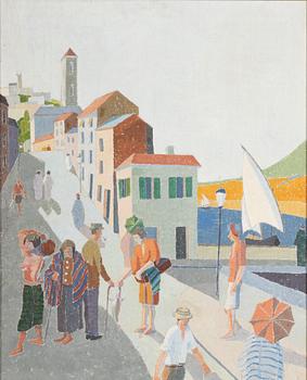 Helge Linden, olja på duk lagd på pannå, utförd 1927, osignerad.