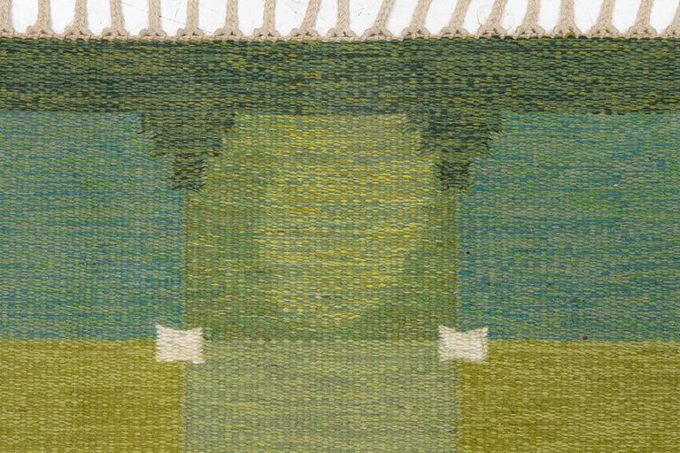 Ingegerd Silow, matta, "Siljan", rölakan, ca 230 x 170 cm, signerad IS.