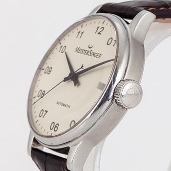 MEISTERSINGER, scrypto, wristwatch, 43 mm.