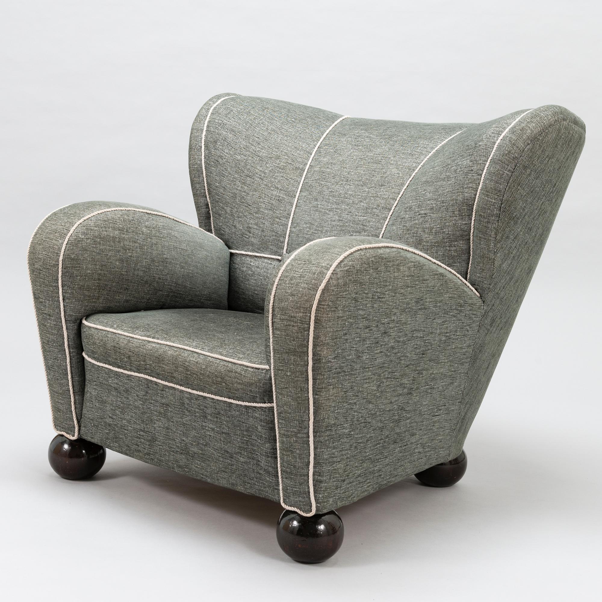 MÄRTA BLOMSTEDT, fåtölj, Aulanko-modellen. Formgiven 1939.