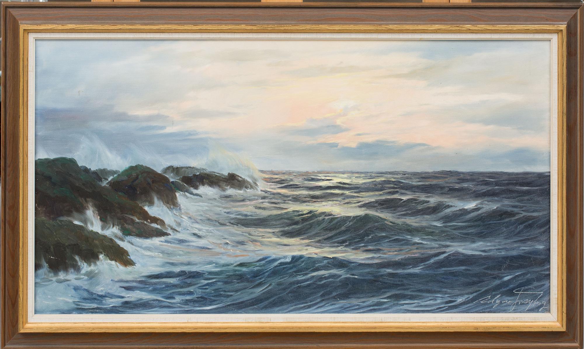 EDGAR FREYBERG, olja på duk, signerad.