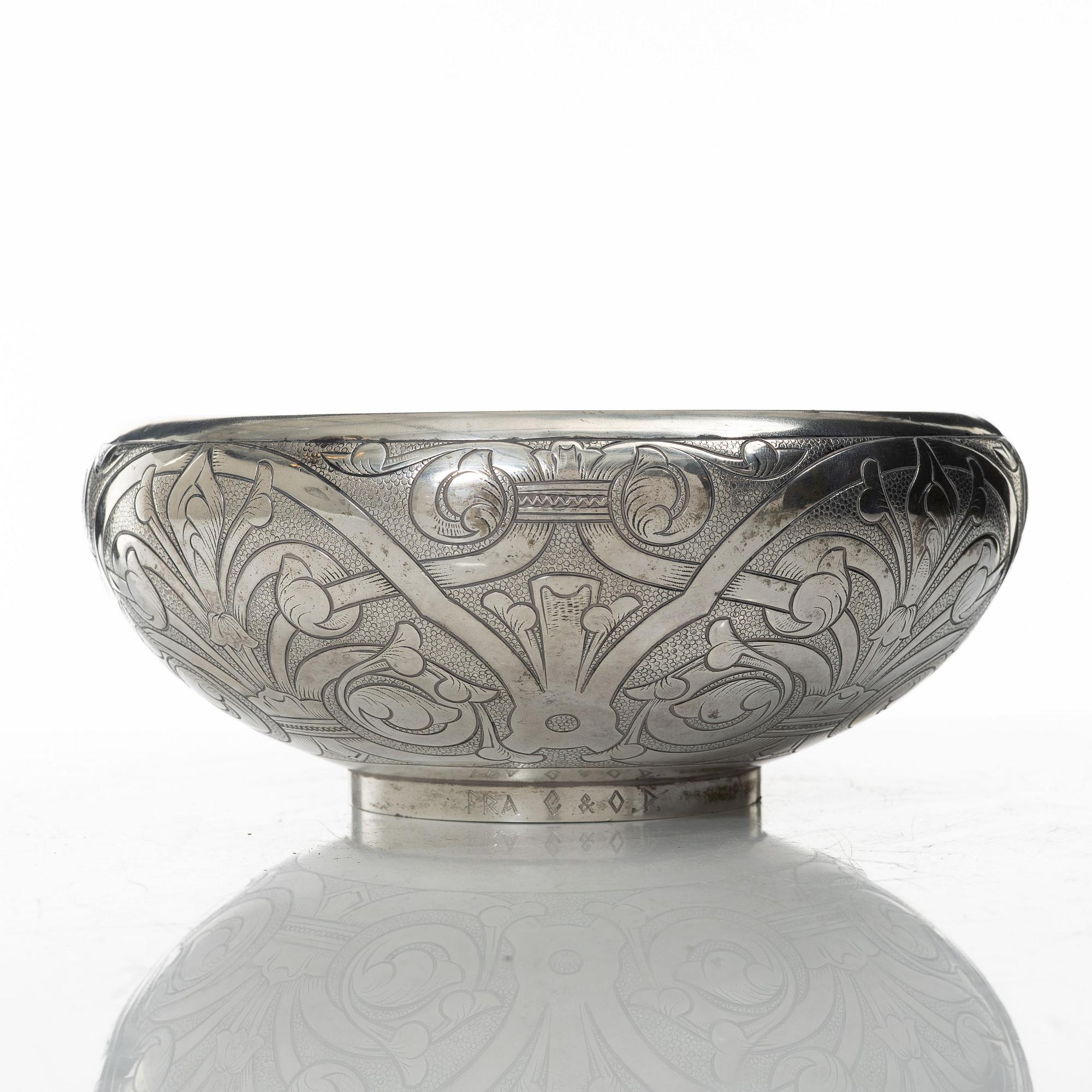 Skål, silver, J. Tostrup, Norge 1902.