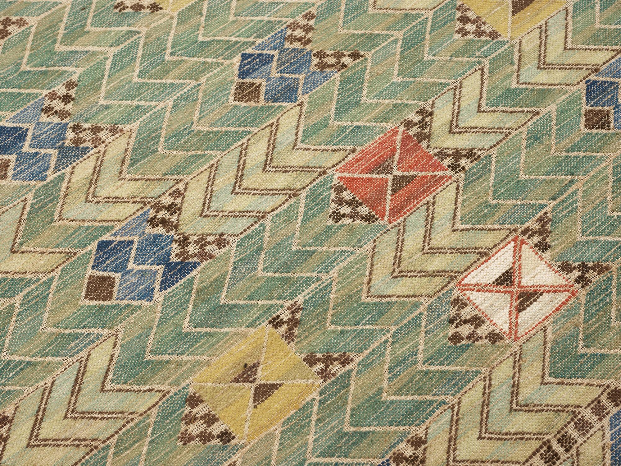 DRAPE. "Rågen". Flat weave. 228 x 120,5 cm. Signed AB MMF.