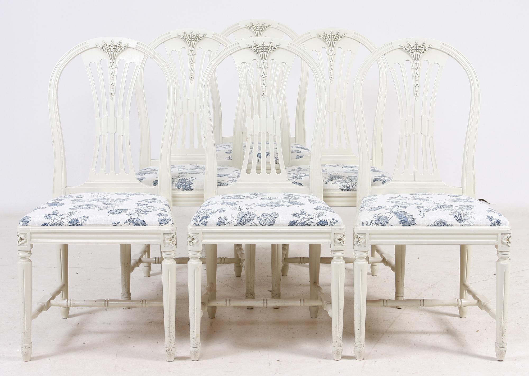 MATGRUPP, 8 delar, gustaviansk stil, 1900-tal.